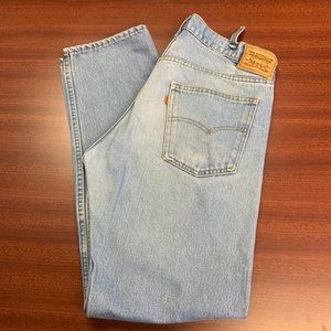 Vintage 505 Levi's 35-50 Plus Yrs. Orange Tag